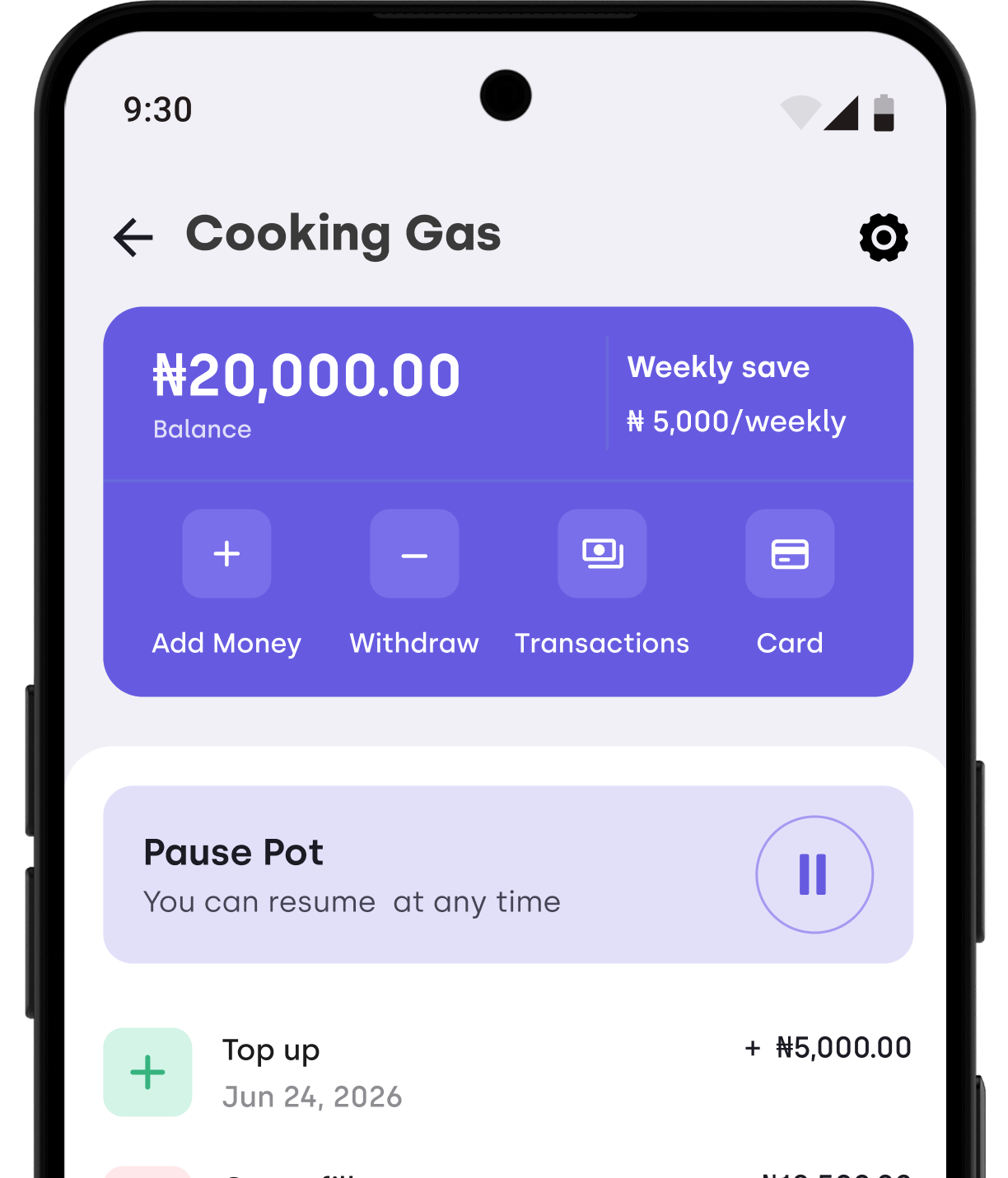 Cooking Gas app