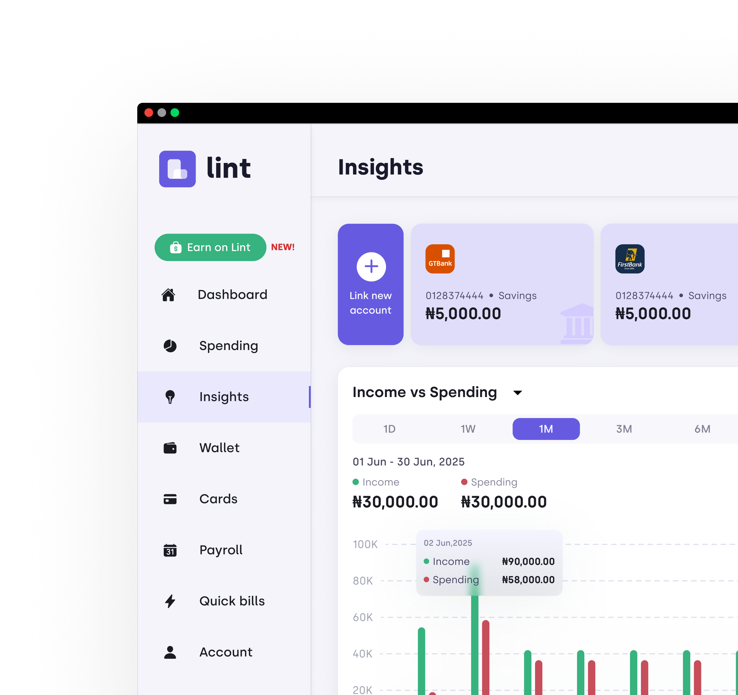 Link All Your Accounts. Unlock Total Clarity - Lint connects all your bank accounts, savings, and